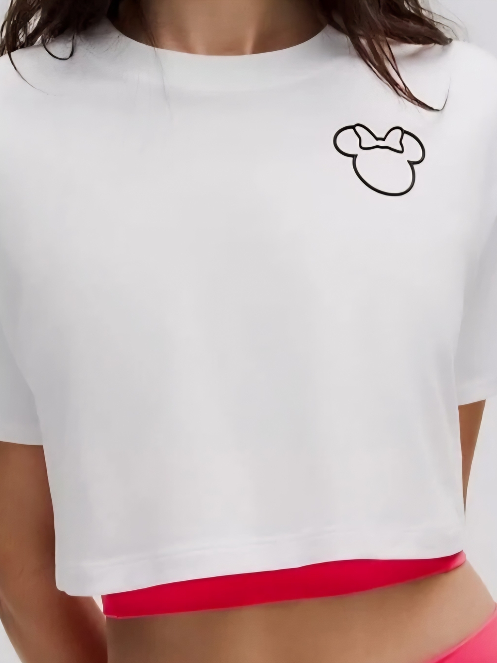 Disney x Lululemon
White All Yours Cropped T-Shirt Limited Edition Size 8